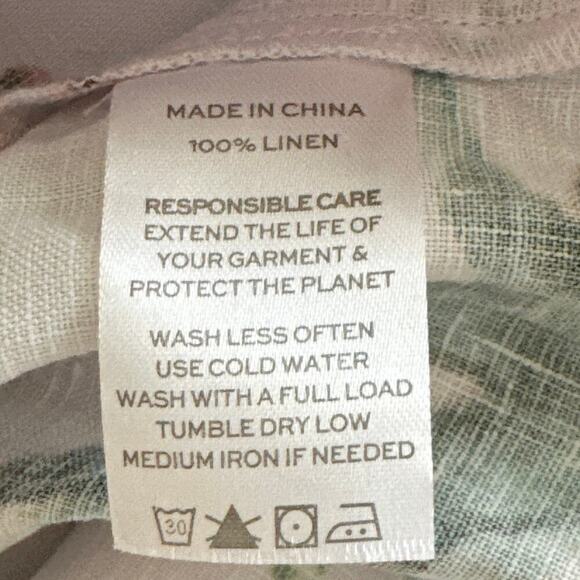 Hill House The Skylar Linen Pants in Sea Creature Women's MED NWT Nautical Beach - Picture 11 of 13